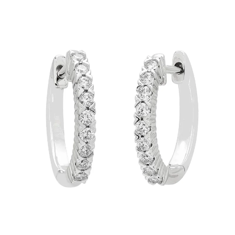 Diamond Hoop Earrings in 14kt White Gold (1/3ct tw)