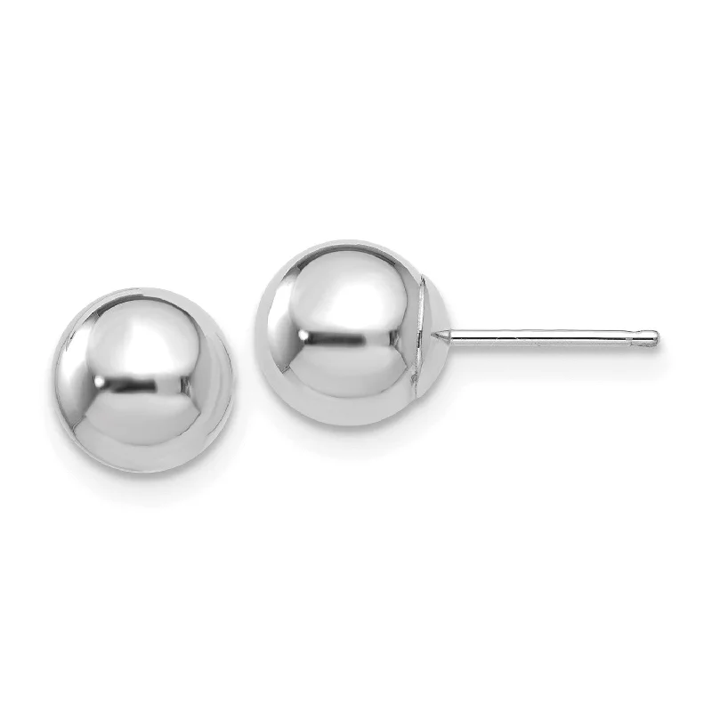 14KT White Gold 7MM Ball Stud Earrings