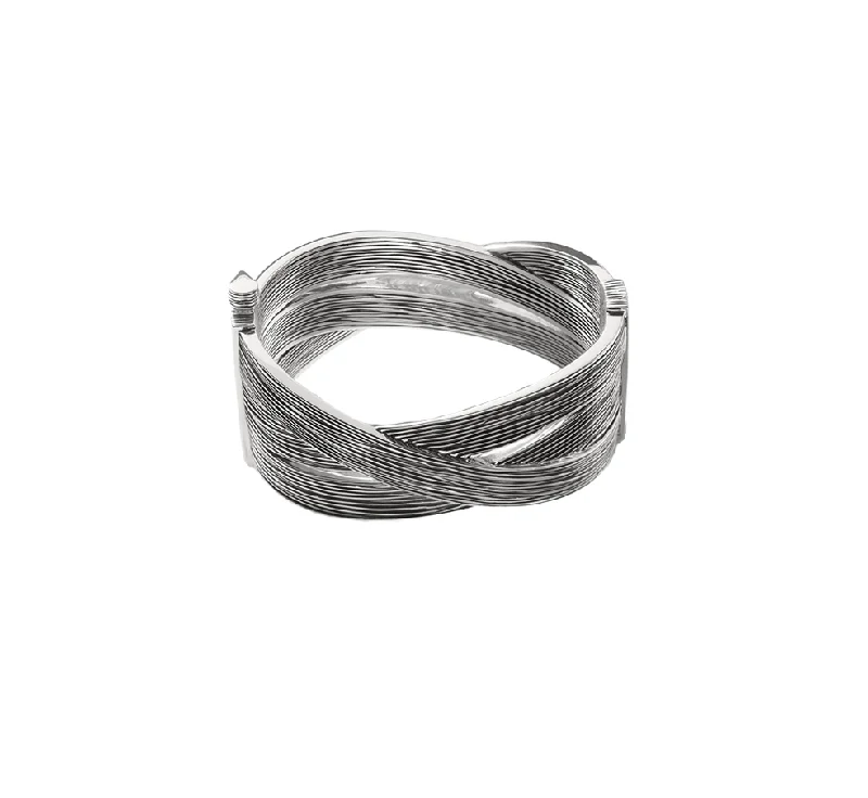 John Hardy Bamboo Sterling Silver Hinged Bangle, 28mm