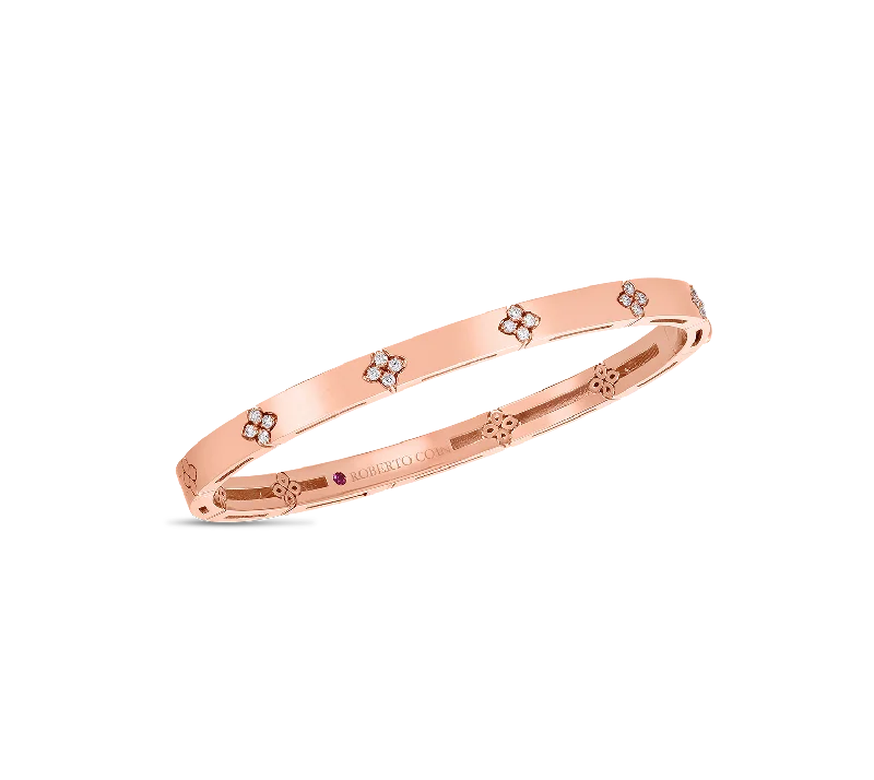 Roberto Coin Love in Verona Rose Gold Diamond Bangle